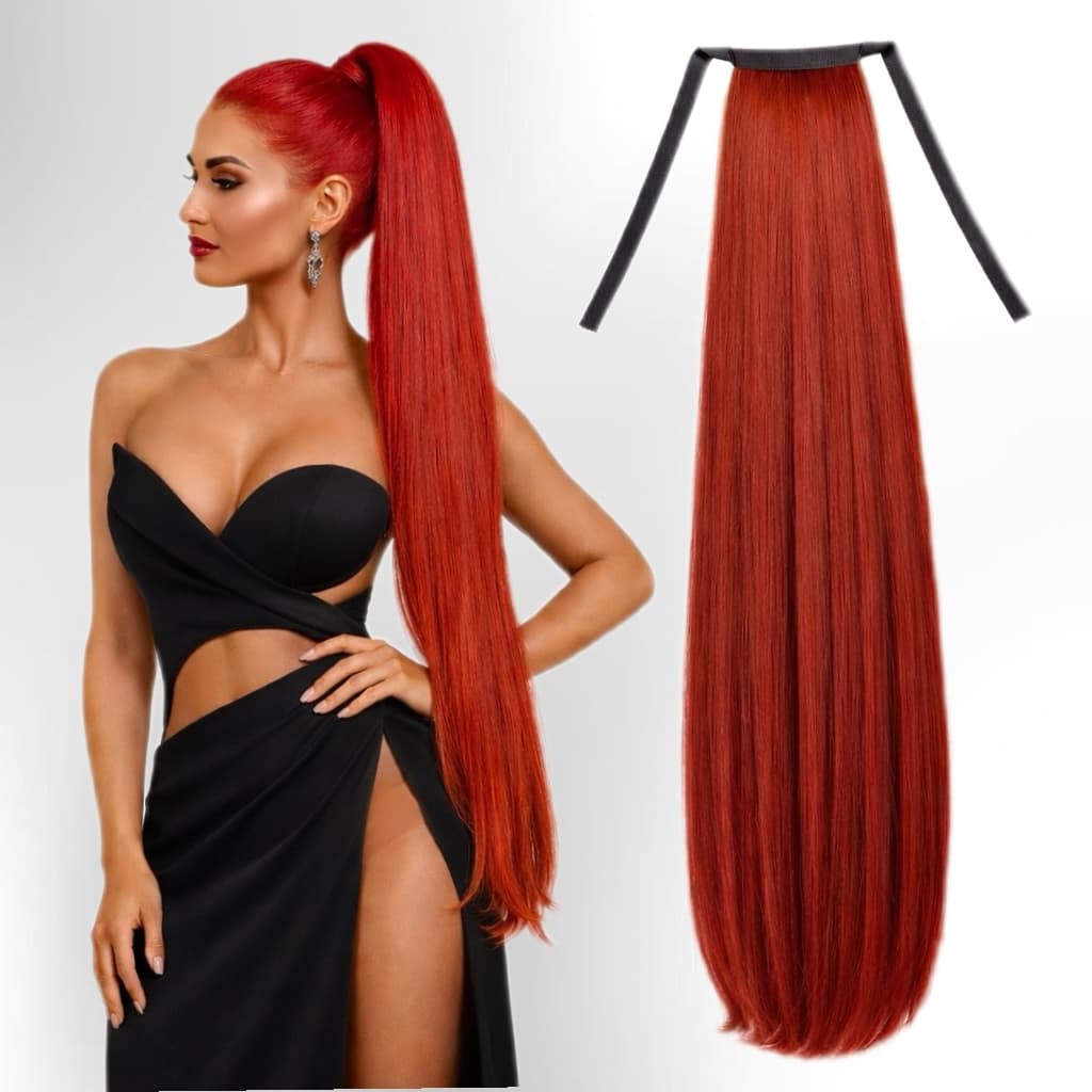 Ponytail Hair Extensions Diamond Red