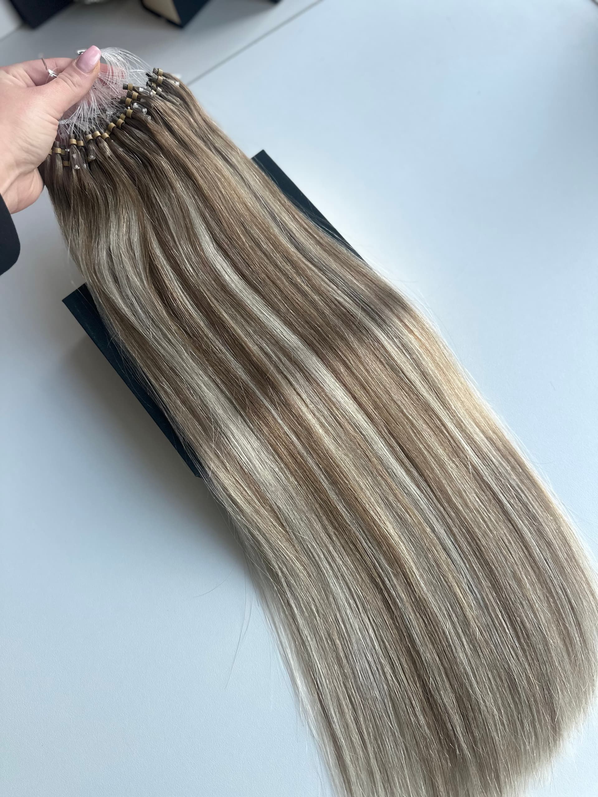 Extensii Microring Luxe Balayage #8/Silver/8
