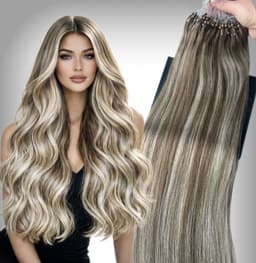 Extensii Microring Black Collection Balayage #8/Silver/8