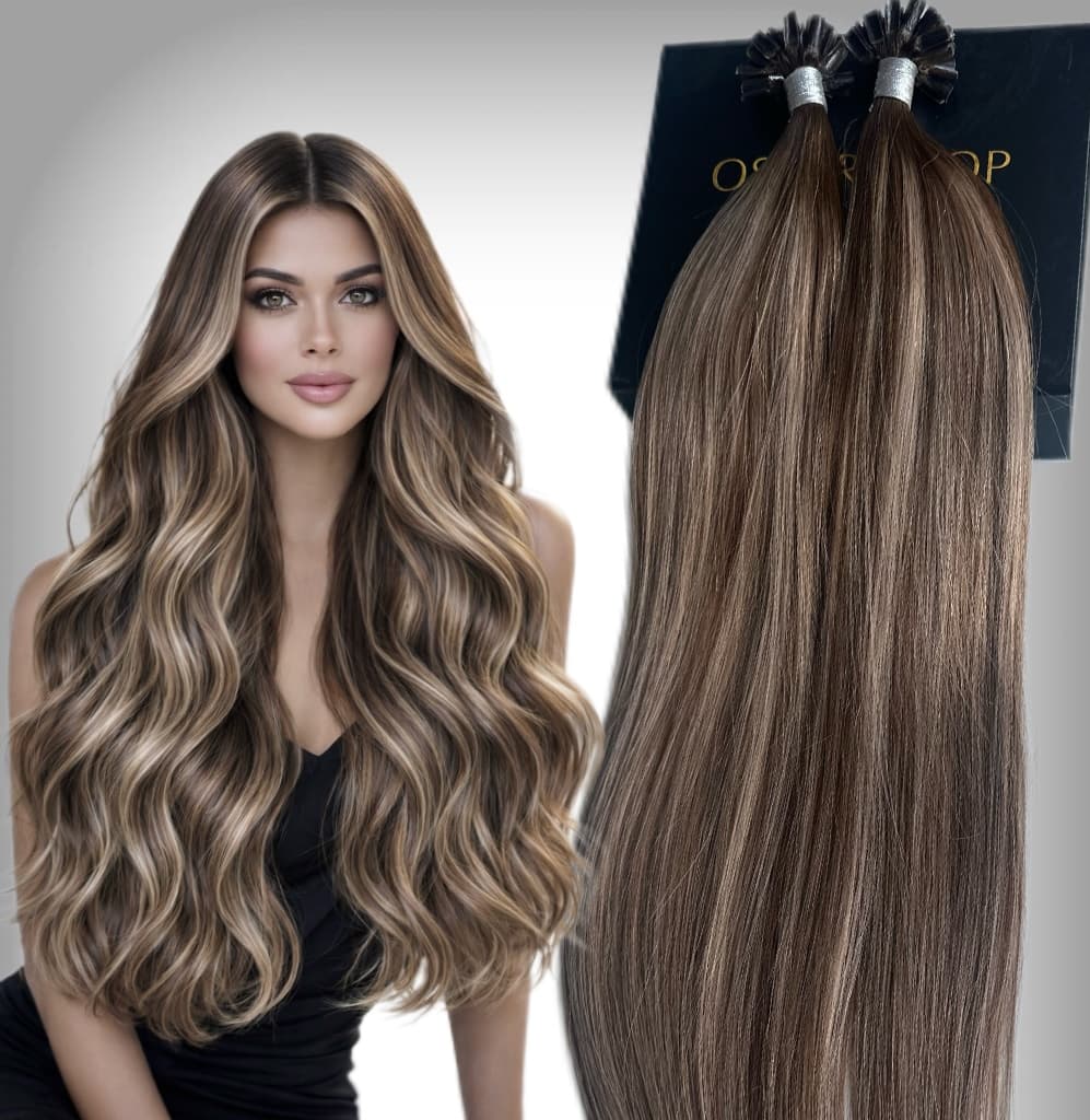 Extensii cheratina Diamond Balayage #4/17/4