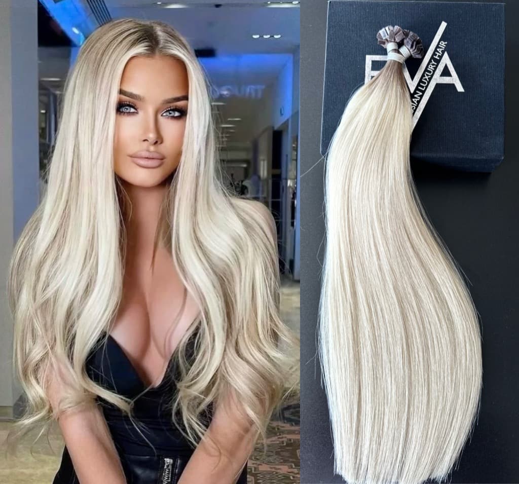Extensii MICRO KERATINA Russian Hair Ombre #8/Silver