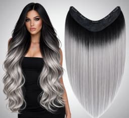 Trese de Par Natural V-Shape Ombre #1B/Grey
