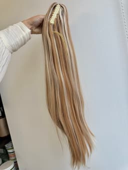 Coada de Par cu Cleste Dreapta Blond Suvitat, 70 cm 