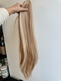 Coada de Par cu Cleste Dreapta Blond Suvitat, 70 cm 