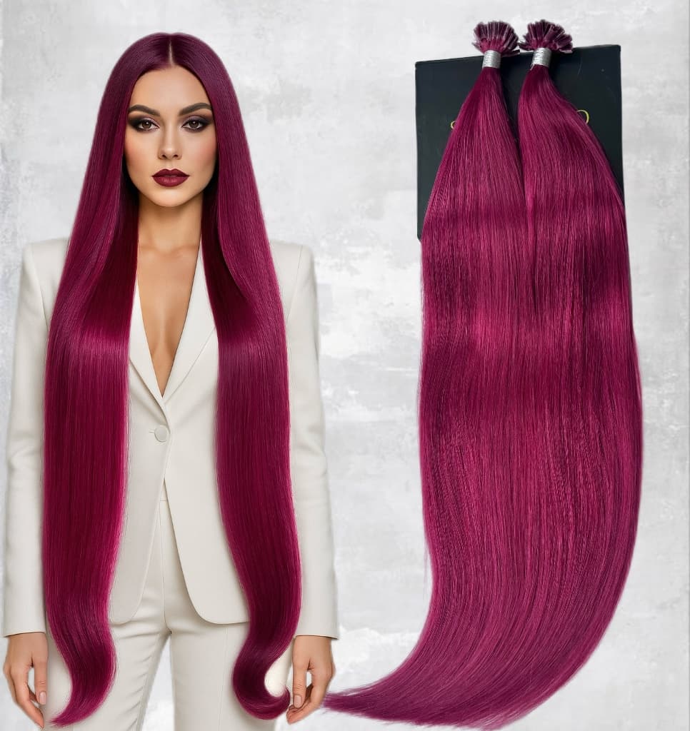 Extensii cheratina Diamond Burgundy II