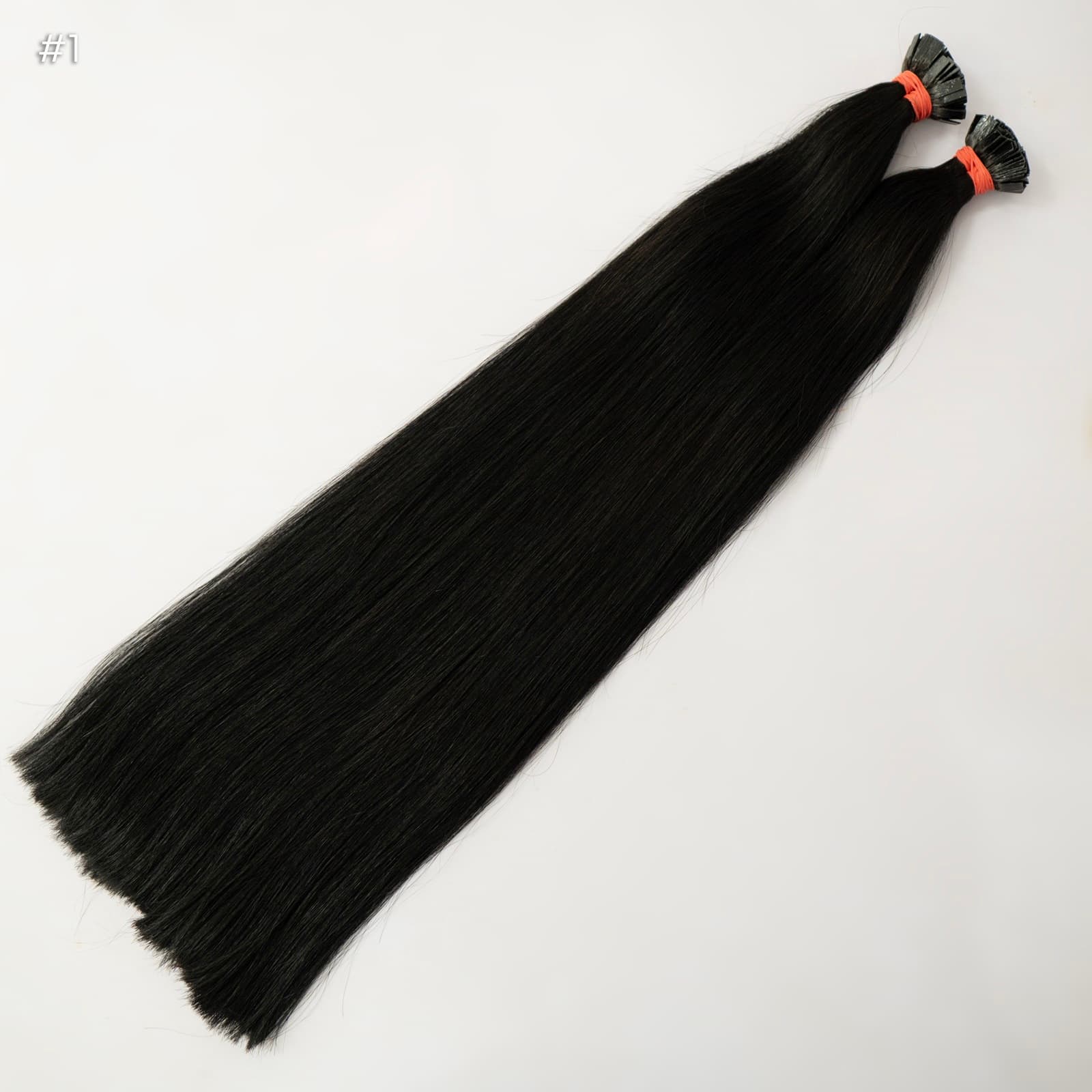 Keratin Extensions Slavic Hair #1 Black