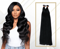 Keratin Extensions Slavic Hair #1 Black