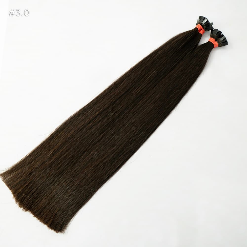 Keratin Extensions Slavic Hair #3 Chocolate