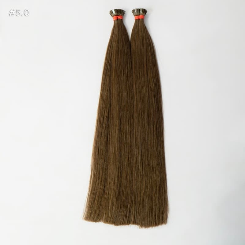 Keratin Extensions Slavic Hair #5 Natural Medium Brown