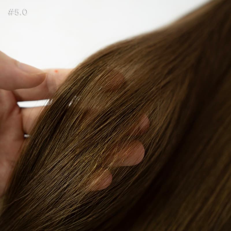 Keratin Extensions Slavic Hair #5 Natural Medium Brown