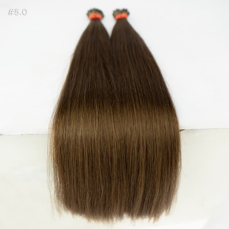 Keratin Extensions Slavic Hair #5 Natural Medium Brown