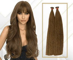 Keratin Extensions Slavic Hair #6 Light Brown