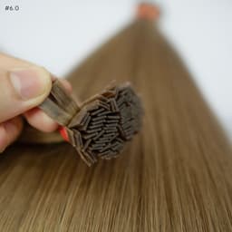 Keratin Extensions Slavic Hair #6 Light Brown