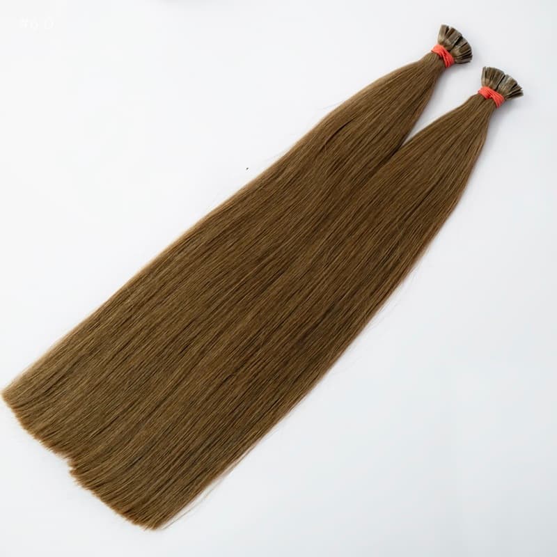 Keratin Extensions Slavic Hair #6 Light Brown