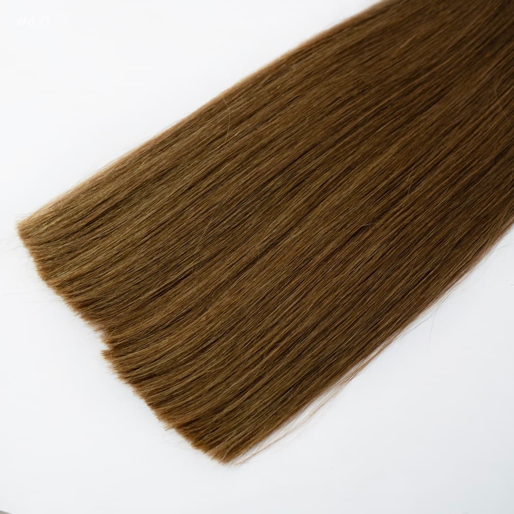 Keratin Extensions Slavic Hair #6 Light Brown