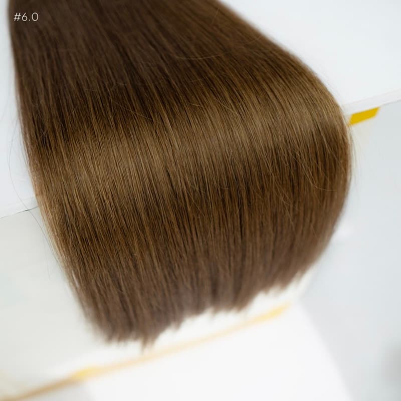 Keratin Extensions Slavic Hair #6 Light Brown