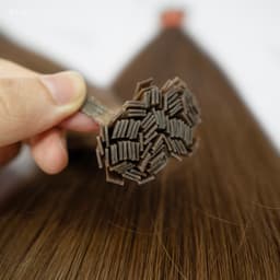 Keratin Extensions Slavic Hair #6 Light Brown