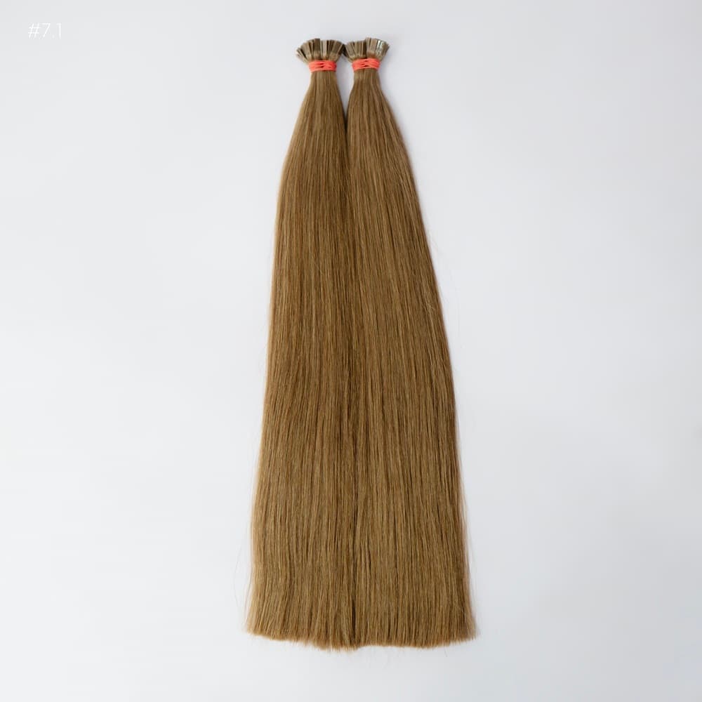 Keratin Extensions Slavic Hair #7 Light Brown