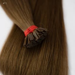 Keratin Extensions Slavic Hair #7 Light Brown