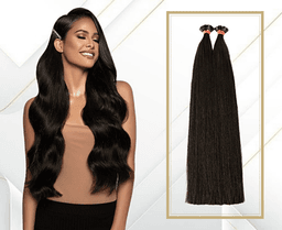 Keratin Extensions Slavic Hair #1b Natural Black