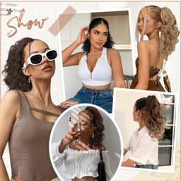 Cozi de Volum Ondulate Saten Mediu