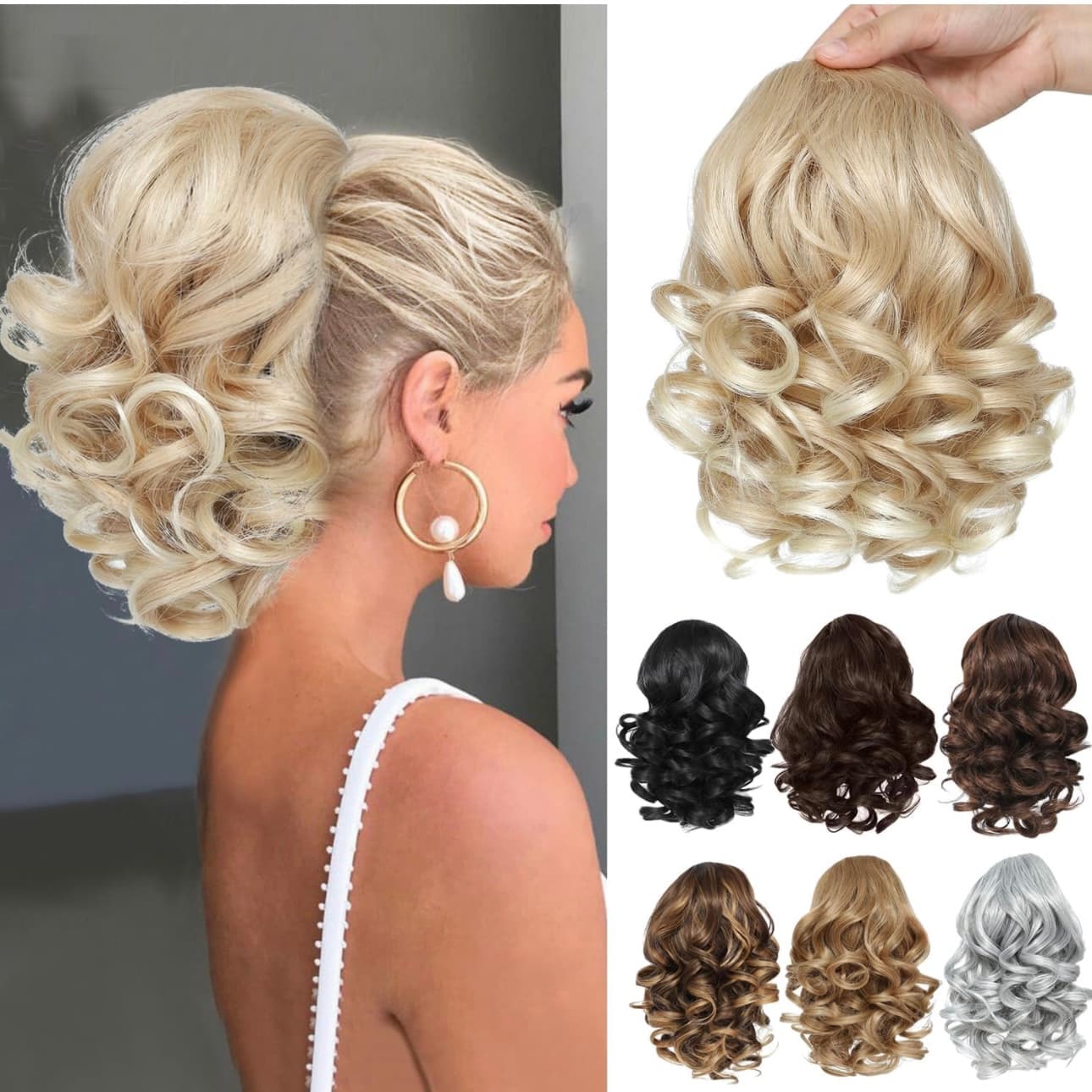 Cozi de Volum Ondulate Saten Mediu