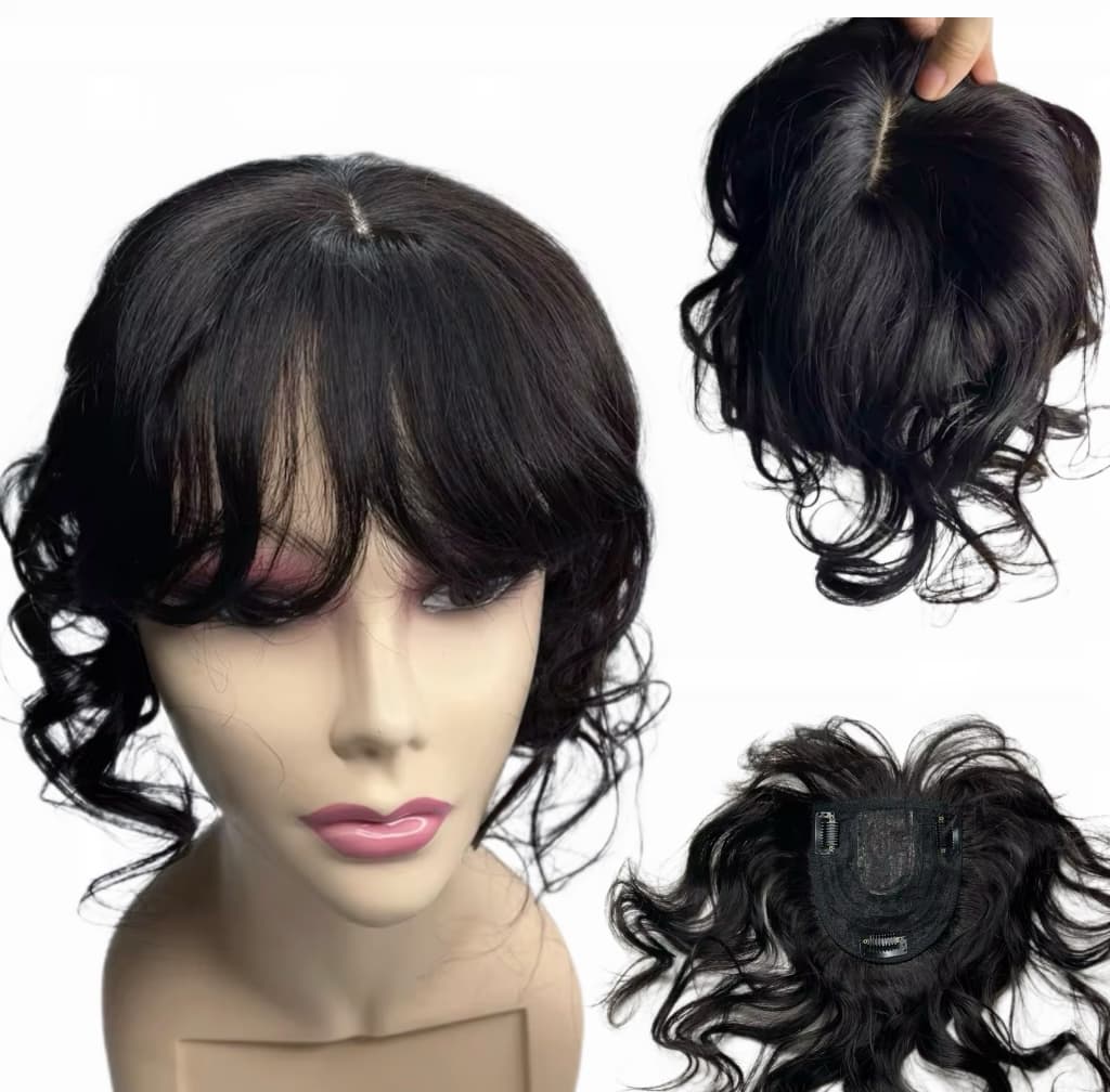 Mesa din par natural pentru volum Negru