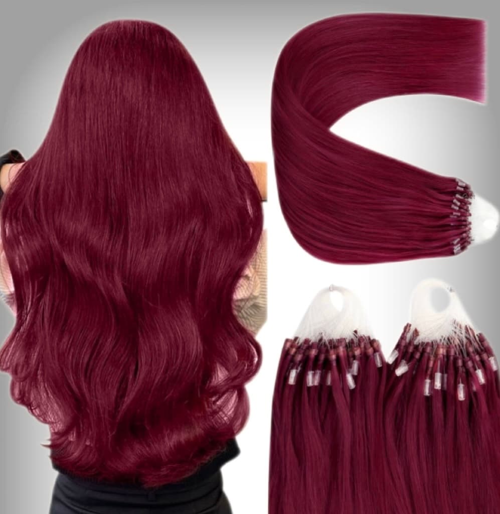 Extensii Microring Luxe Burgundy