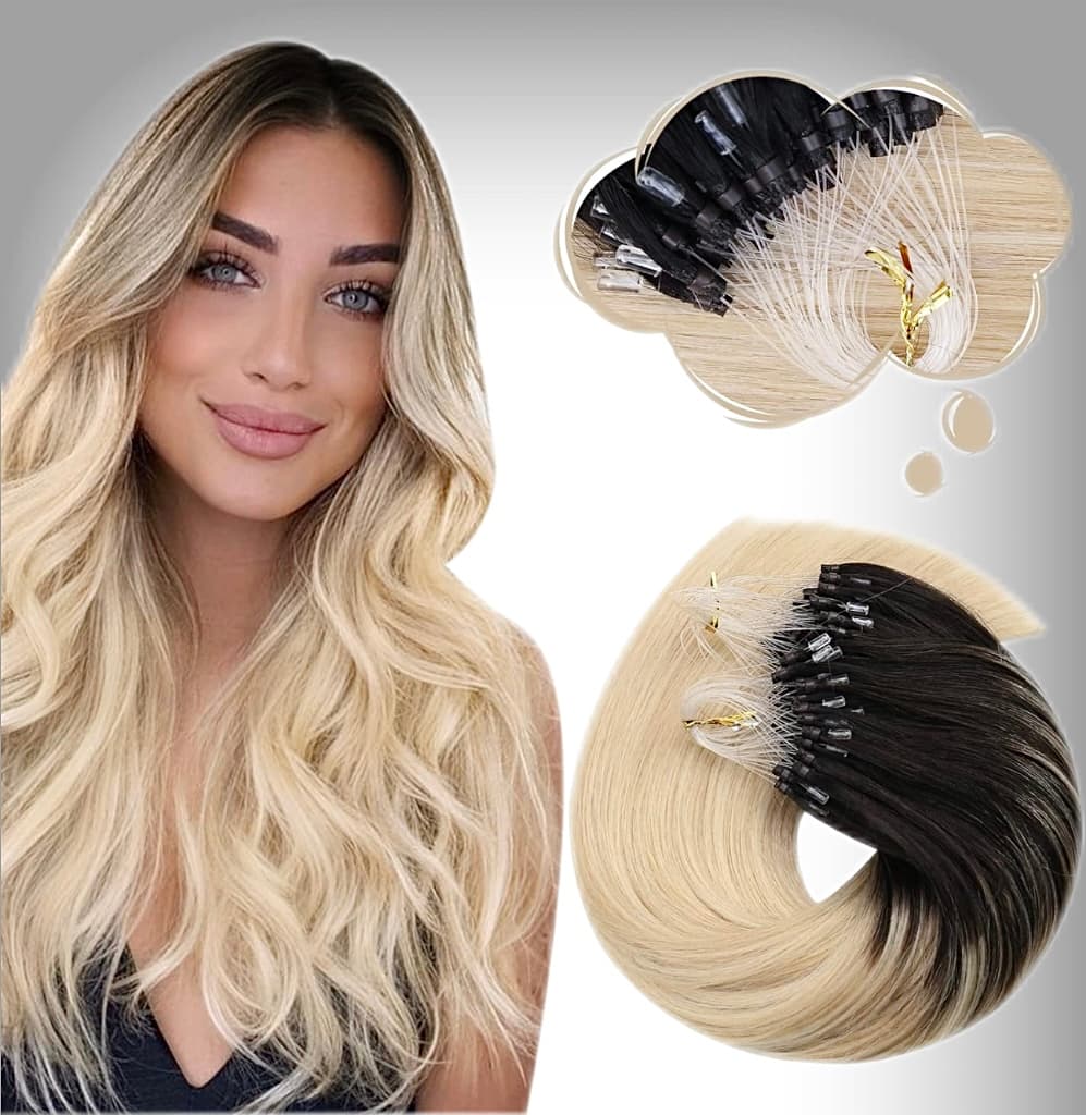 Extensii Microring Luxe Ombre #1B/ Silver