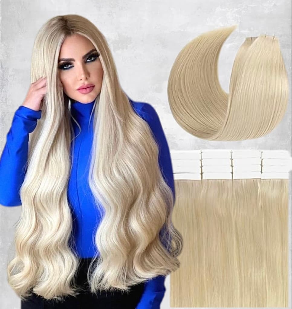 Extensii Tape In White Platinum #60