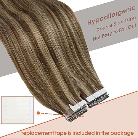 Extensii Tape In White Platinum Balayage #4 #27