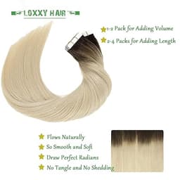 Extensii Tape In White Platinum Ombre #3 #60