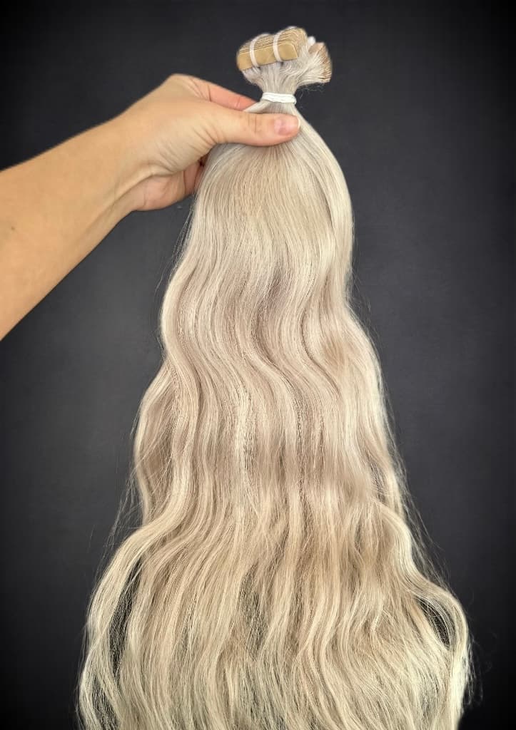 Extensii Tape-in SLAVIC Hair Light Grey