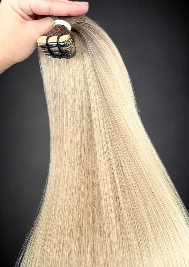 Extensii Tape-in SLAVIC Hair Ombre Saten Natural/ Blond Deschis