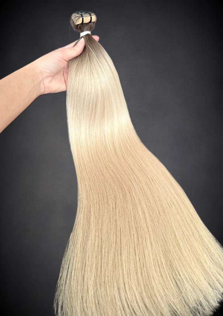 Extensii Tape-in SLAVIC Hair Ombre Saten Natural/ Blond Deschis