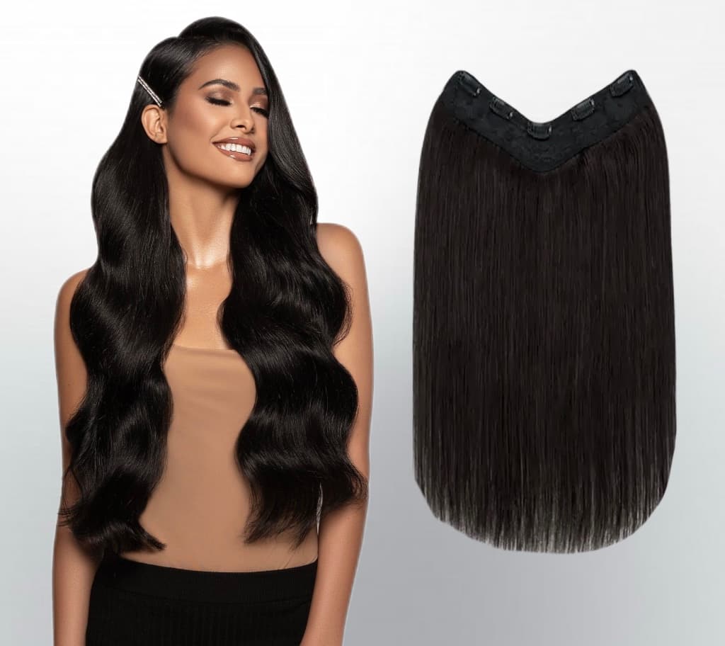 Trese de Par Natural V-Shape Diamond Saten Inchis #2