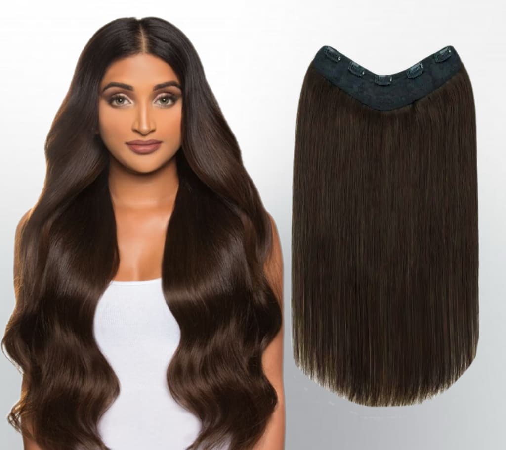 Trese de Par Natural V-Shape Luxe Saten Inchis #4