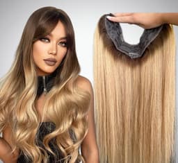 Trese de Par Natural V-Shape Luxe Ombre #4/#20