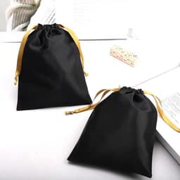 Saculet din matase pentru depozitare extensii de par/ peruci