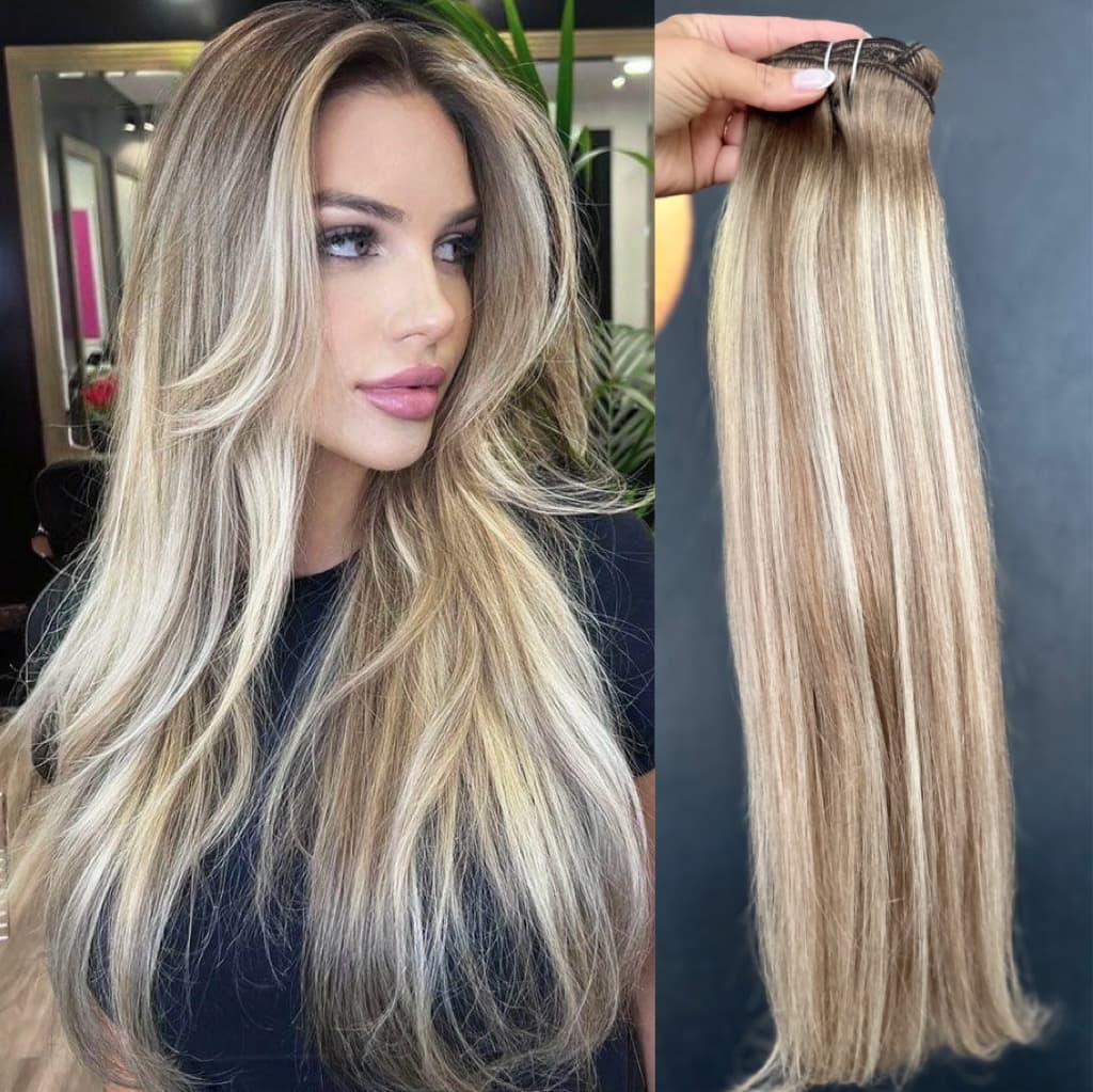 Extensii Clip-On Luxe Balayage B #8/Silver/8