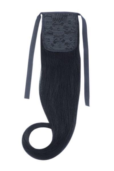 Synthetic ponytail with headbands # 1- intense black