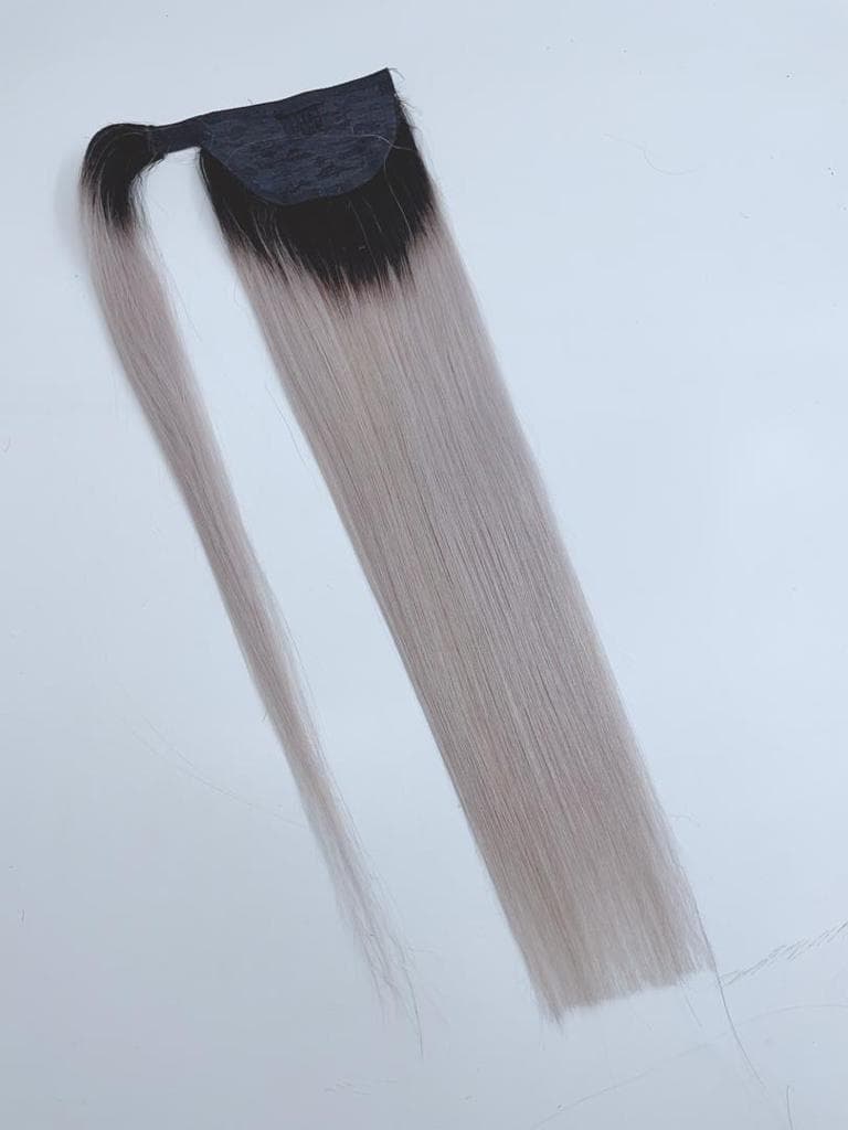 Coada de par cu scai Magic Tail Ombre #1B/Light Grey