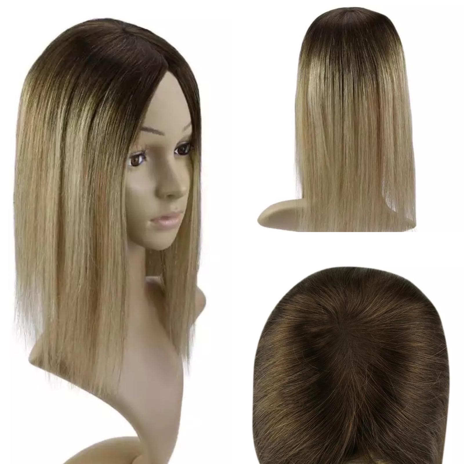 Top Lace Ombre Saten Natural / Blond Nisipiu