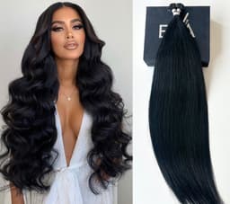 Extensii MICRO KERATINA Russian Hair Negru #1