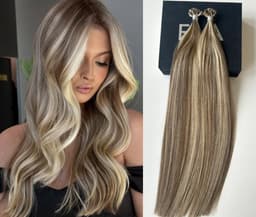 Extensii MICRO KERATINA Russian Hair Balayage #4/#14