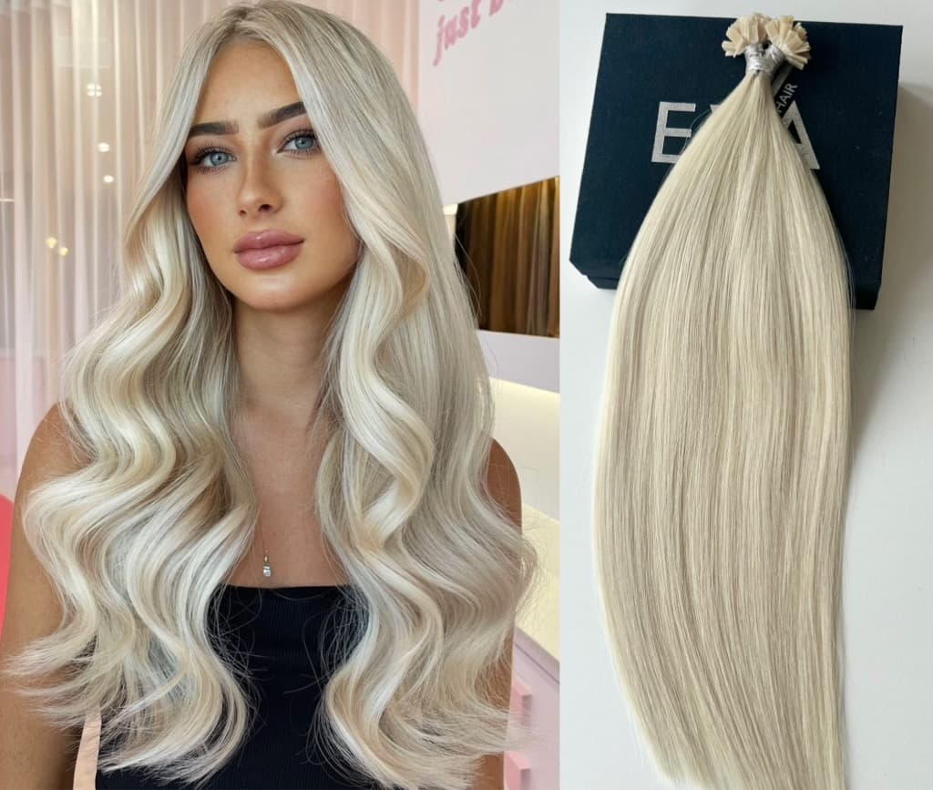 Extensii MICRO KERATINA Russian Hair Blond Luminos #61