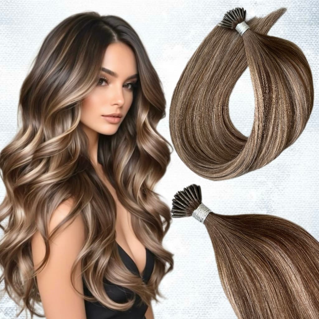 Extensii Nanoring Luxe Balayage #4 #17 #4