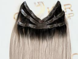 Eva Hair braid (6D) Ombre Black Natural/ Grey