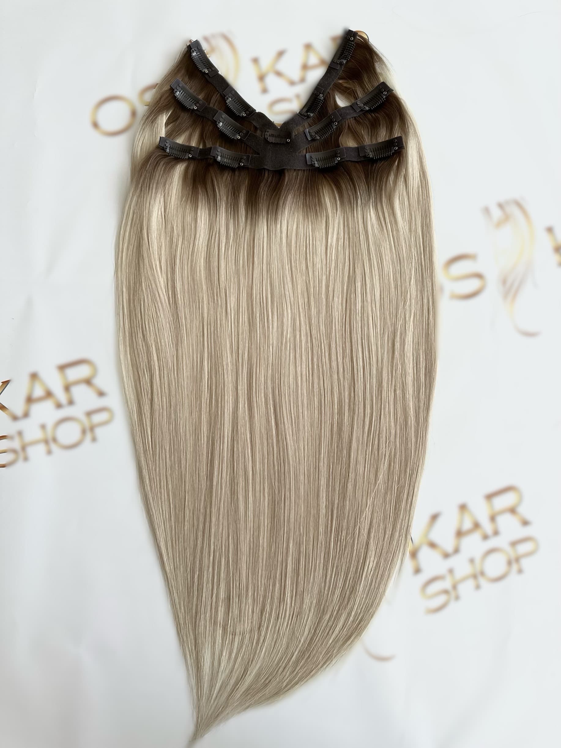 Volume braid Russian 6D Ombre Satin Natural/ Light Blonde #7/ #60A