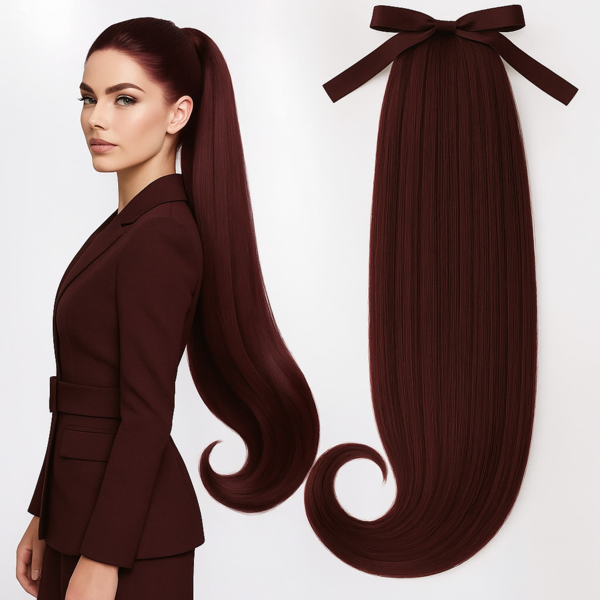 Ponytail Hair Extensions Diamond #99J Ponytail Hair Extensions Diamond #99J